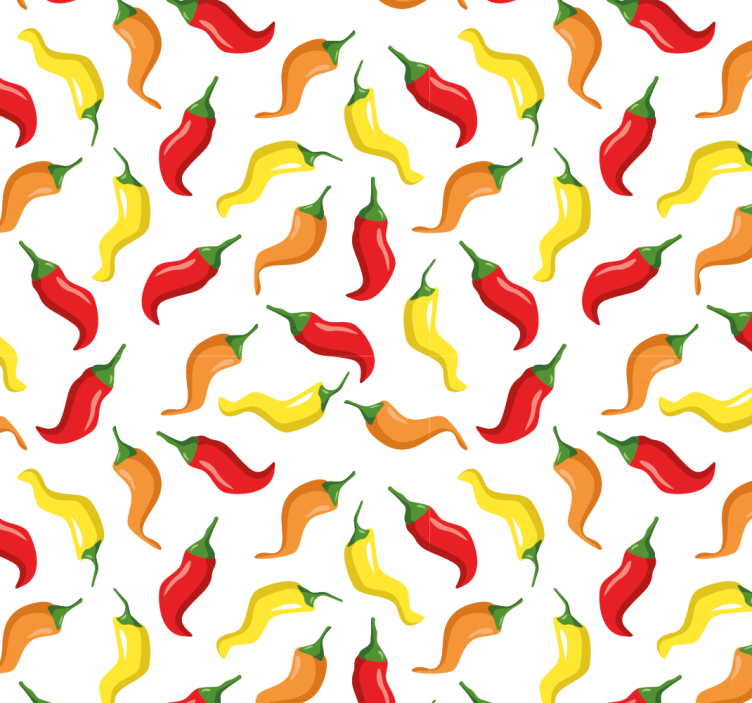 Yellow, orange vegetables and peppers wallpaper - TenStickers