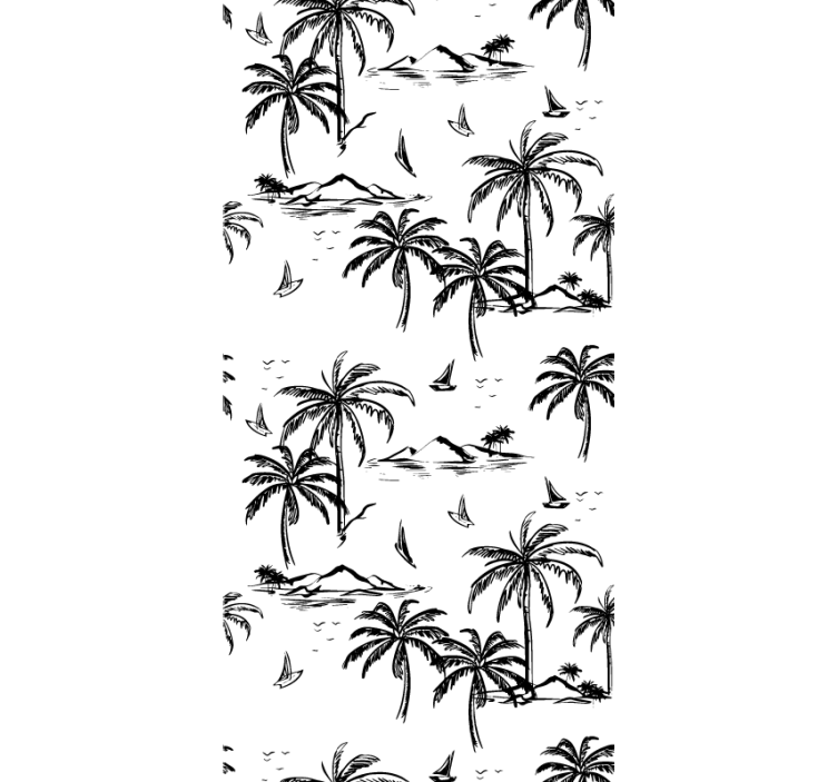 Tropical Island Scenery jungle wallpaper - TenStickers