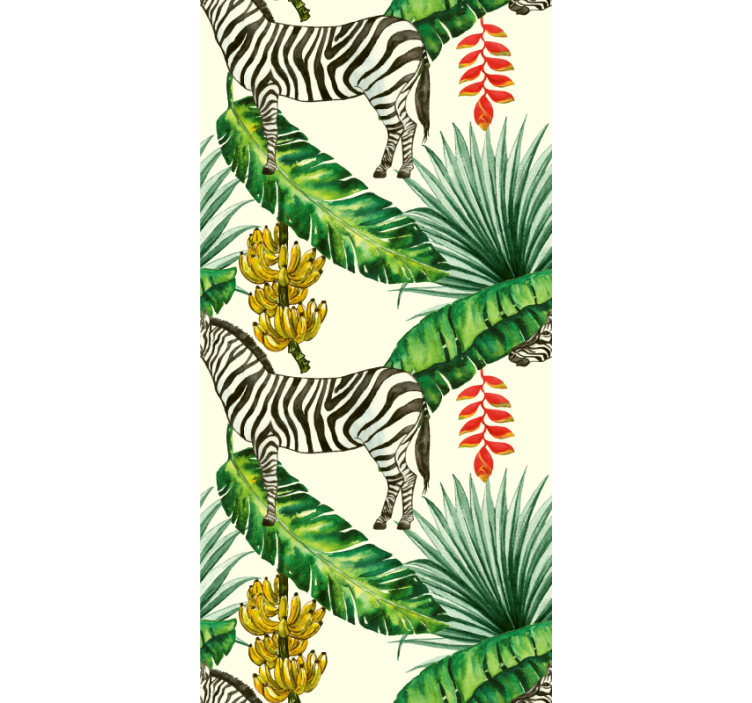 Tropical Zebra Print more animal wallpaper - TenStickers