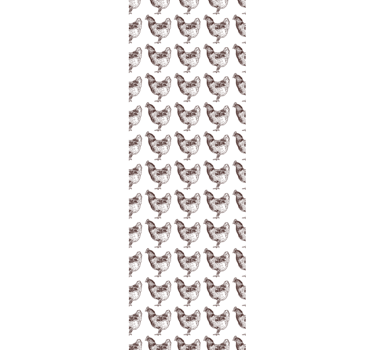 Original design hand drawn chicken wallpaper - TenStickers