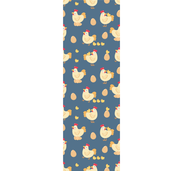 Chickens Pattern animal wallpaper - TenStickers