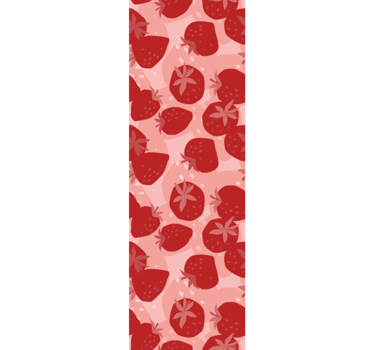Strawberry Motif flower wallpaper - TenStickers