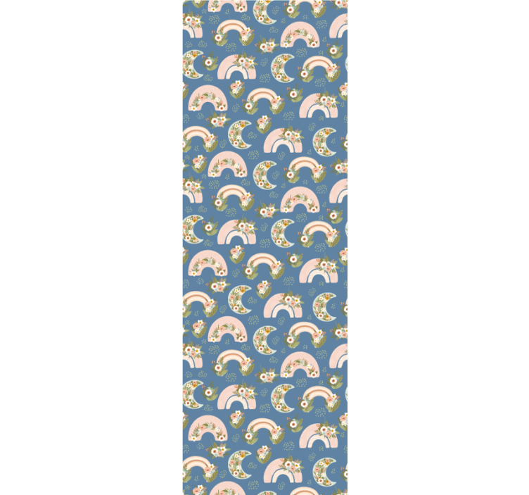 Floral Rainbows nursery wallpaper - TenStickers