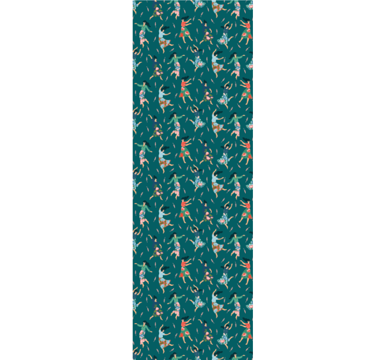 Dancing women with flower wallpaper - TenStickers