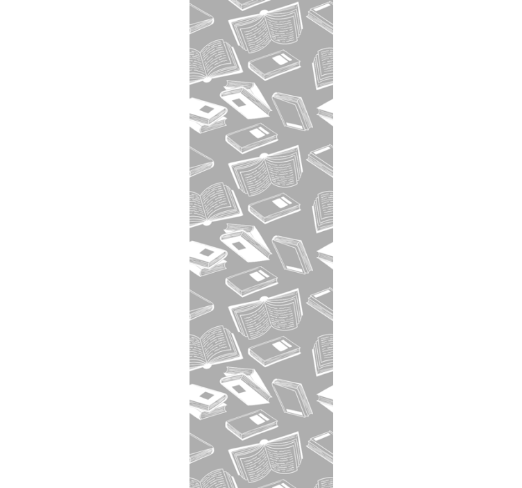 Literary Motif grey wallpaper - TenStickers