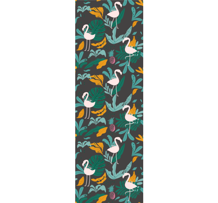 Tropical Flamingo Scene animal wallpaper - TenStickers