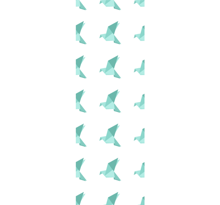 Origami Bird Pattern shapes wallpaper - TenStickers