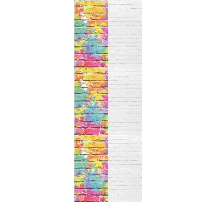 Brick wallpaper in vibrant colorful patterns - TenStickers