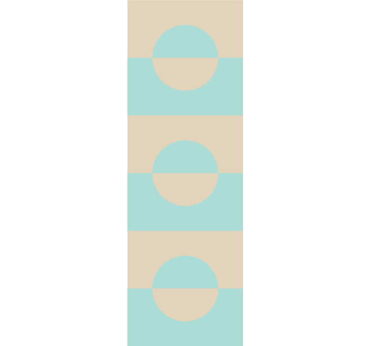 Light blue and beige circles Spotty Wallpaper - TenStickers