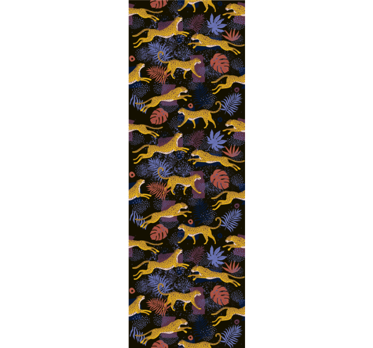 Jungle Fauna Mosaic animal wallpaper - TenStickers