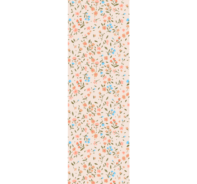 Earth tone floral pattern Modern Wallpaper - TenStickers