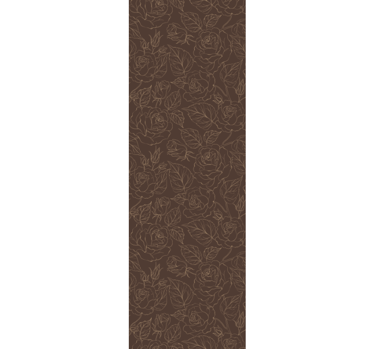 Rose minimalistic pattern flower wallpaper - TenStickers