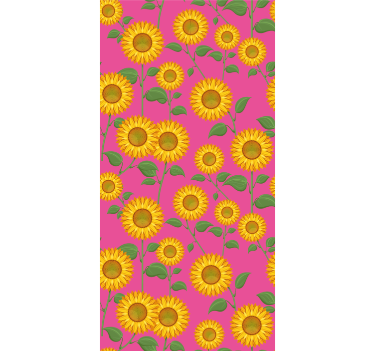 Vibrant Sunflower Display flower wallpaper - TenStickers