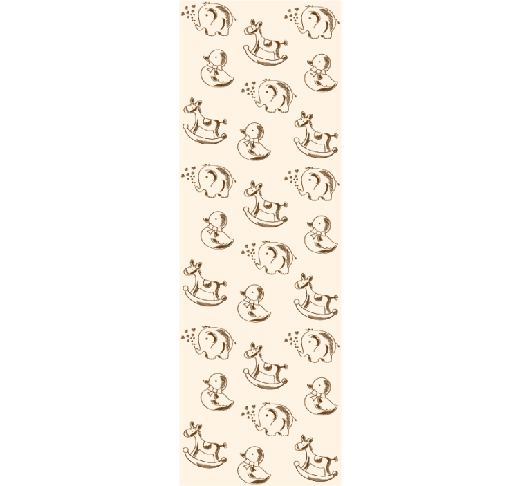 Playful Animal Sketches nursery wallpaper - TenStickers