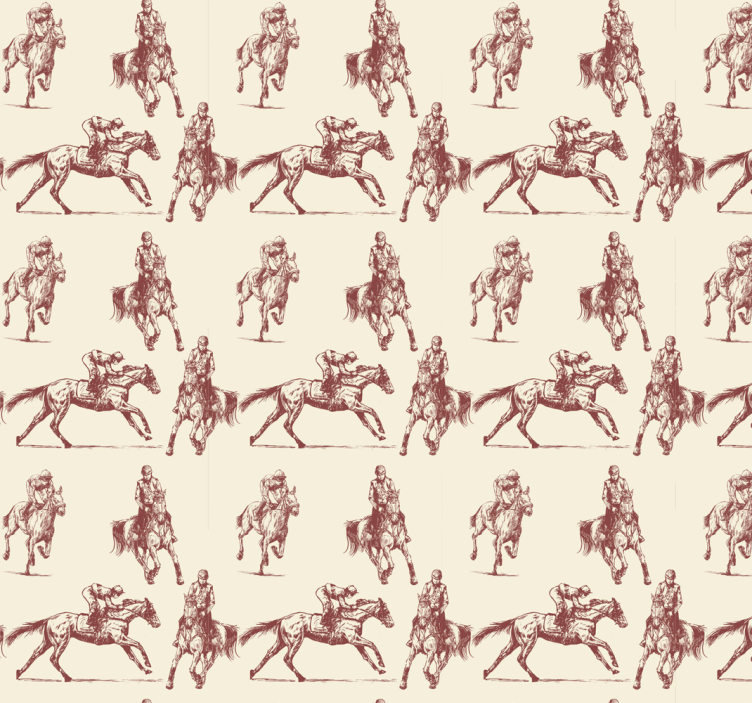 Equestrian Illustration animal wallpaper - TenStickers