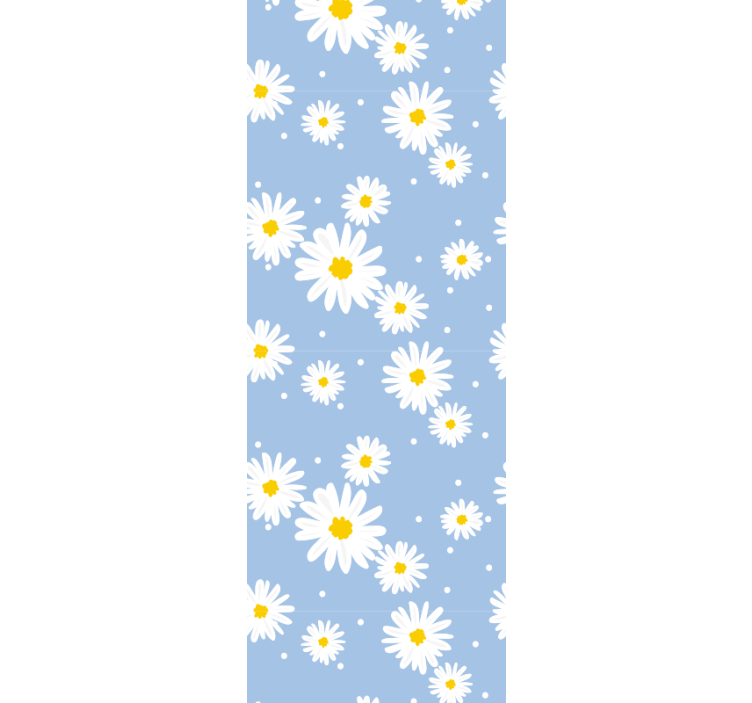 Daisy Pattern Motif flower wallpaper - TenStickers