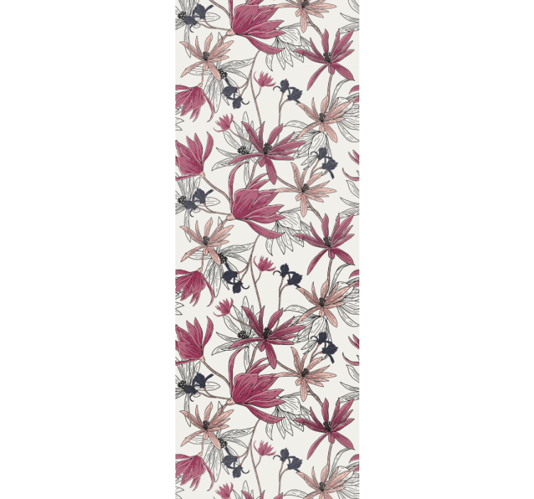 Floral Botanical Display flower wallpaper - TenStickers