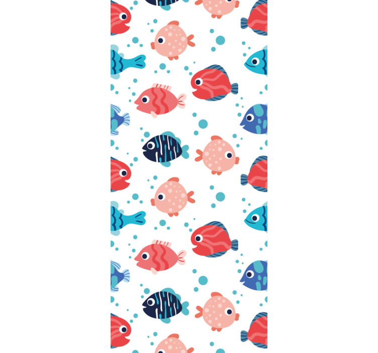 Aquatic Playfulness fish wallpaper - TenStickers