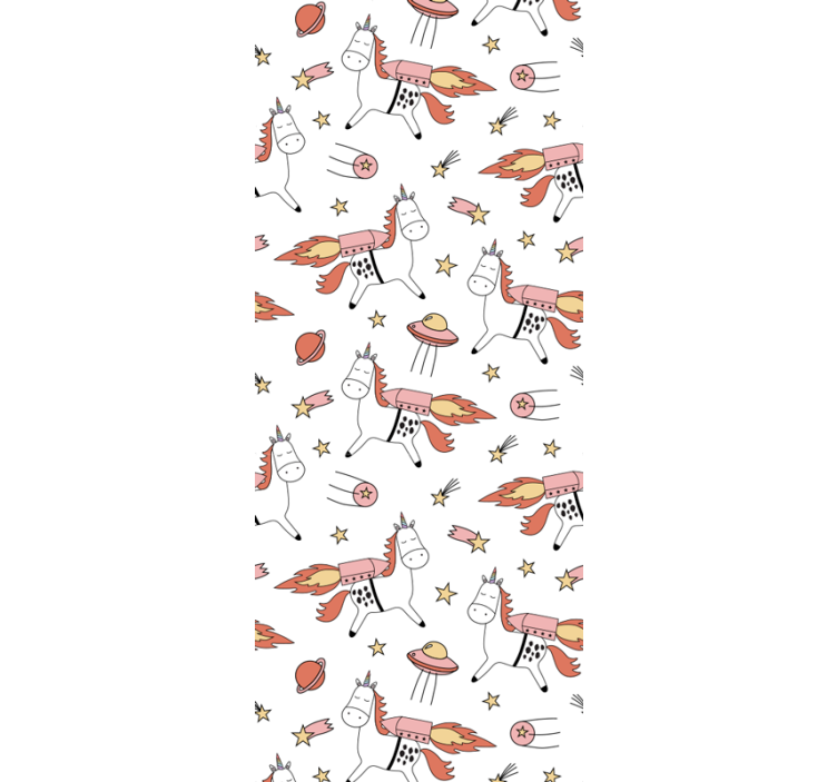 Playful Unicorn Pattern animal wallpaper - TenStickers