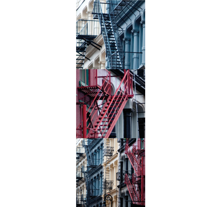Urban Fire Escapes city wallpaper - TenStickers