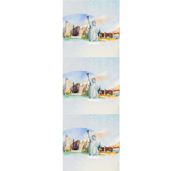 Urban Landmark Collage new york wallpaper - TenStickers