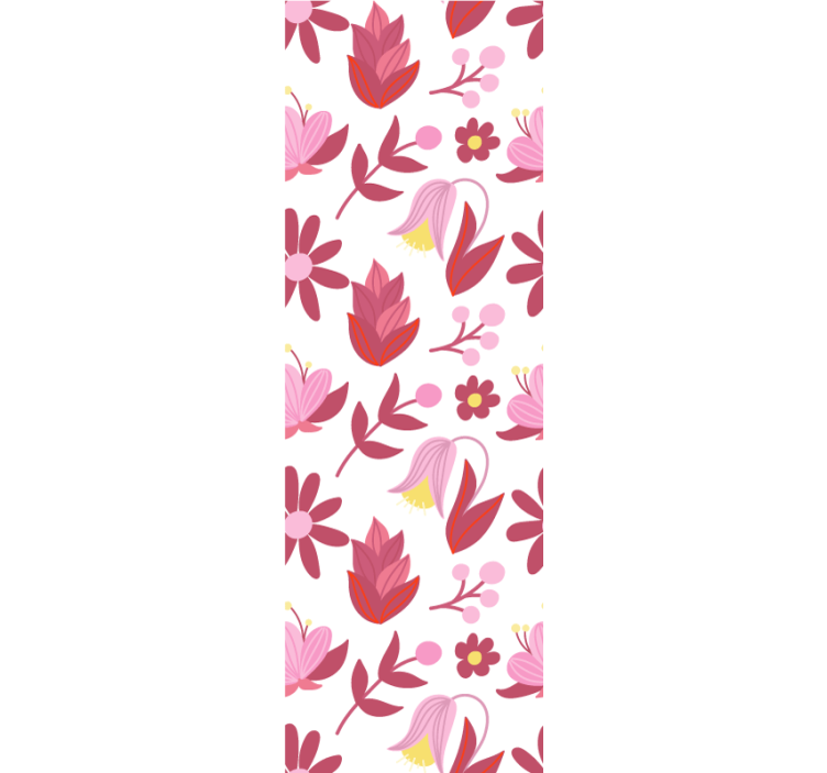 Pink bouquet arrangement floral ornament wallpaper - TenStickers
