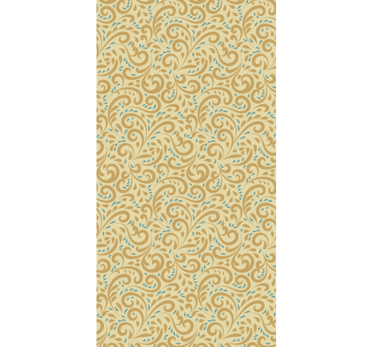 Ornamental Scrolls floral ornament wallpaper - TenStickers