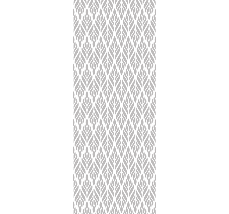 Grey modern arrangement leaf wallpaper - TenStickers