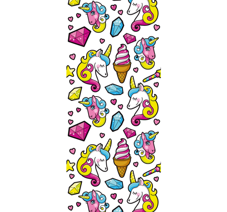 Unicorn Fantasy Motif kids wallpaper - TenStickers