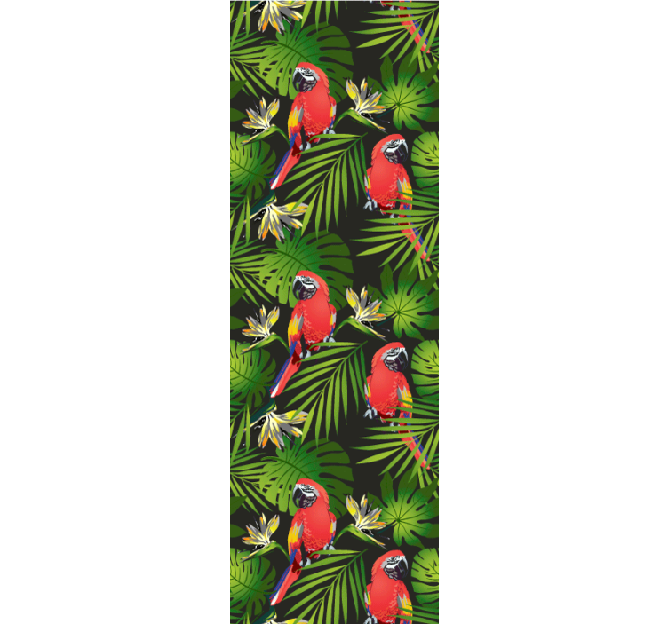 Parrots wallpaper tropical parrots design - TenStickers