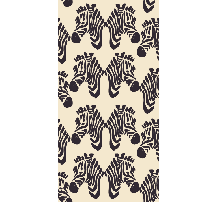 Zebra wallpaper with zebra pattern design - TenStickers