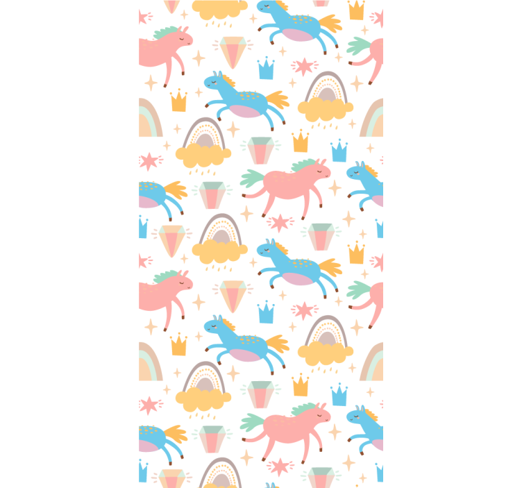 Unicorn Fairytale animal wallpaper - TenStickers
