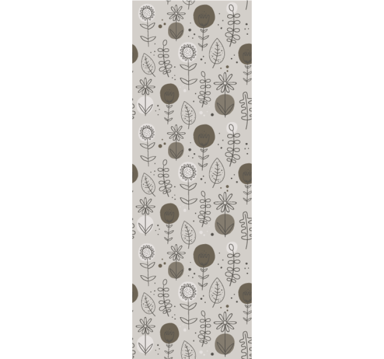 Floral Sketch Motifs flower wallpaper - TenStickers