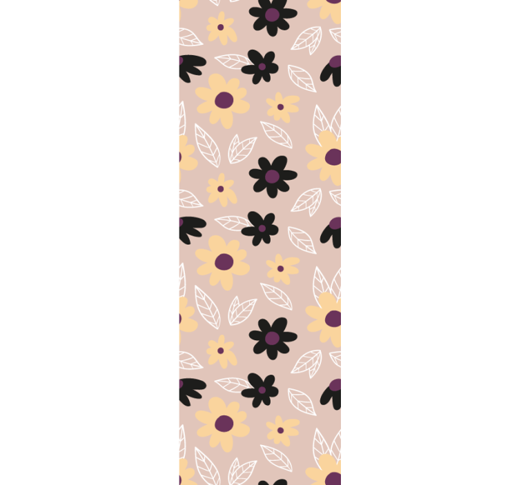 Floral ornament wallpaper floral simplistic design - TenStickers