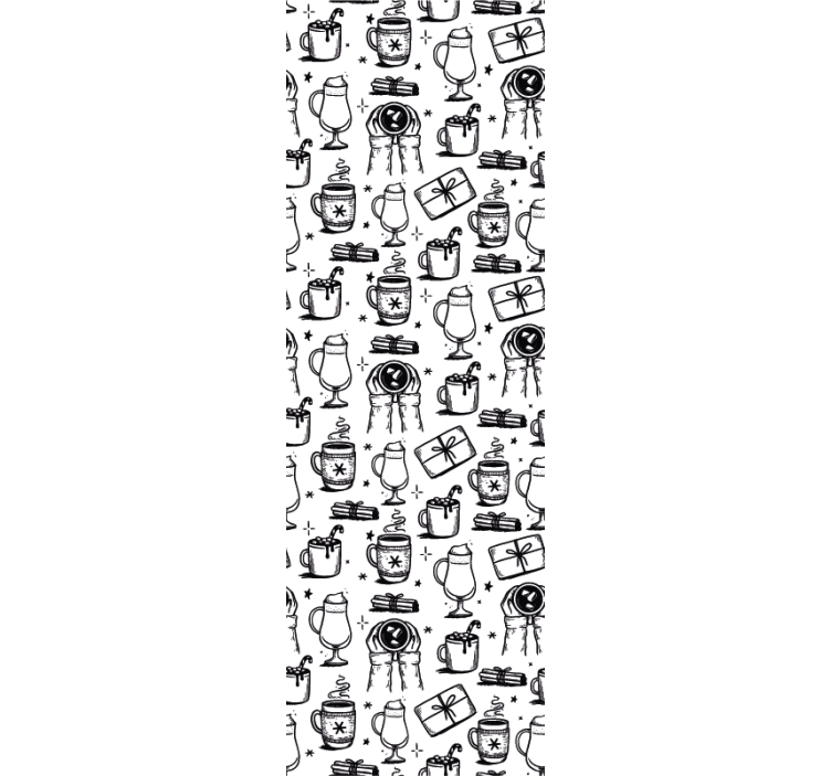 Festive Sketches christmas wallpaper - TenStickers