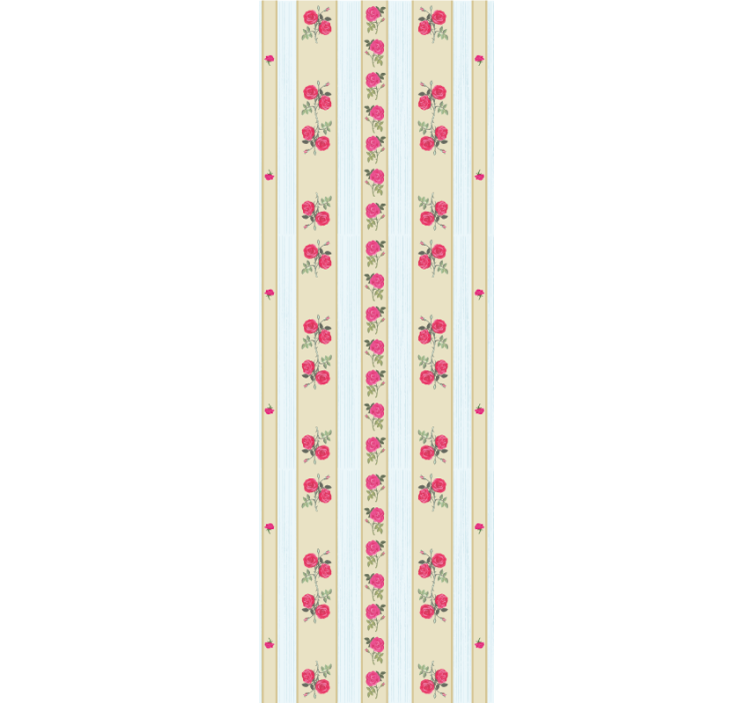 Striped wallpaper floral striped elegance - TenStickers