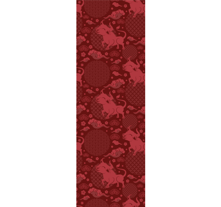 Lion Motif Design animal wallpaper - TenStickers
