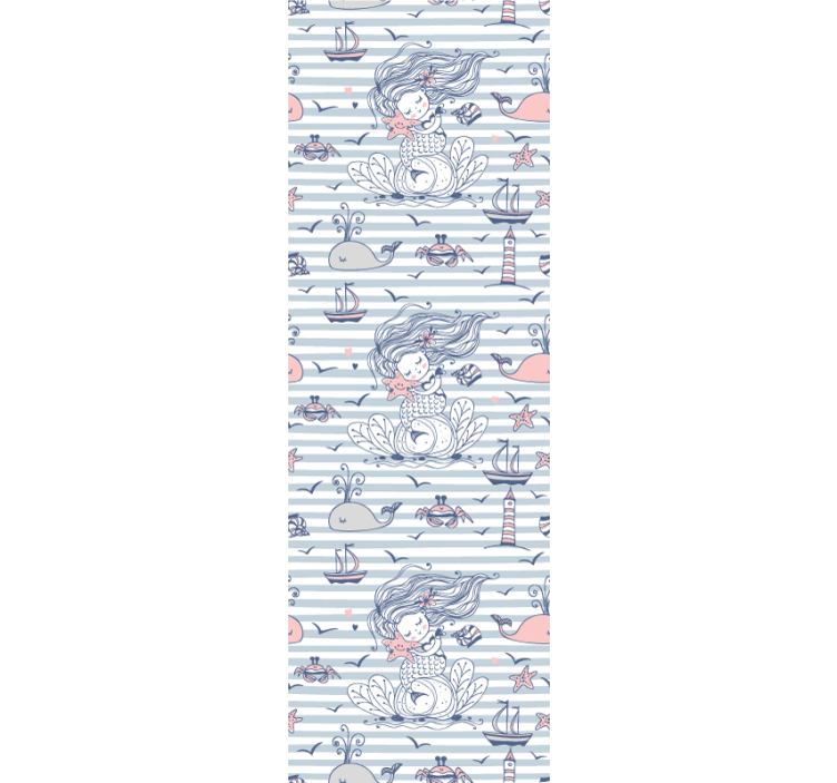 Nautical Mermaid Theme nursery wallpaper - TenStickers
