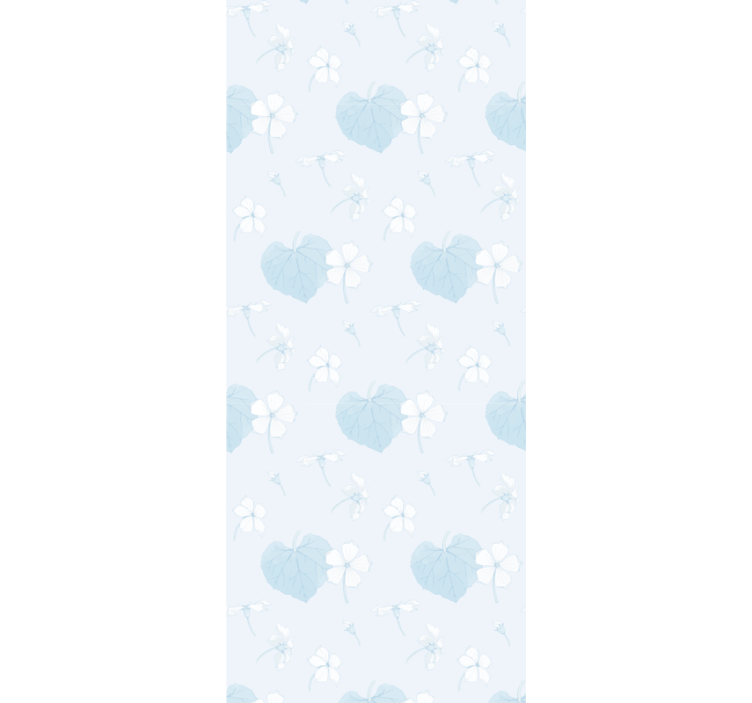 Blue gentle motif flower wallpaper - TenStickers