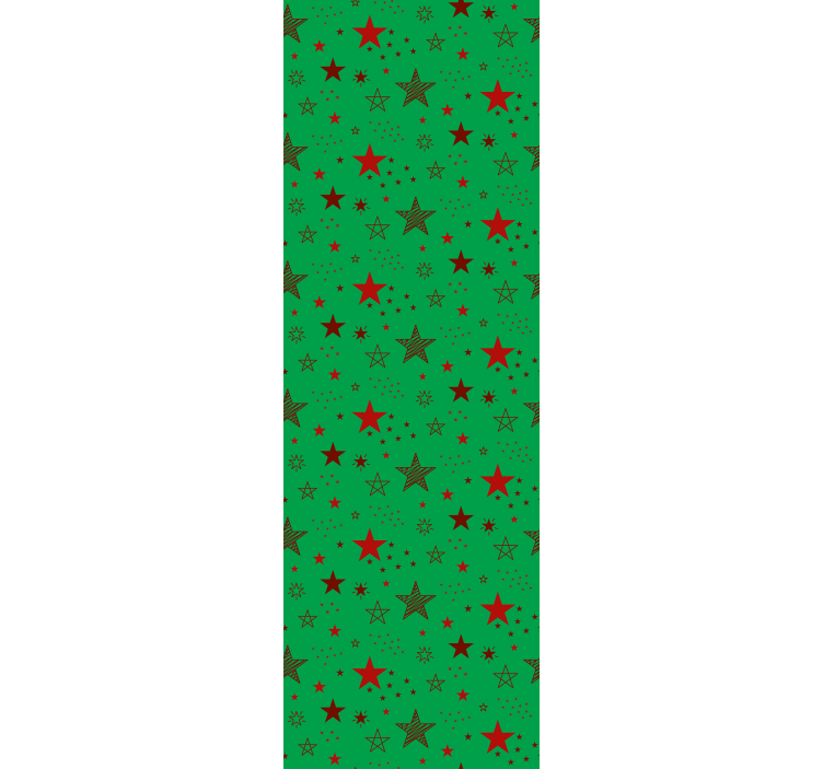 Festive Star Pattern christmas wallpaper - TenStickers