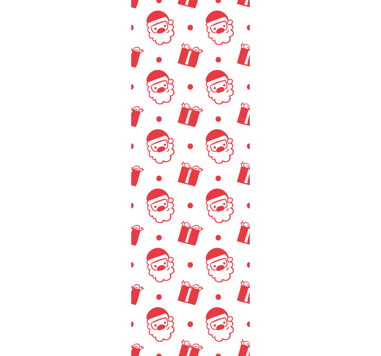 Santa Festive Motif christmas wallpaper - TenStickers