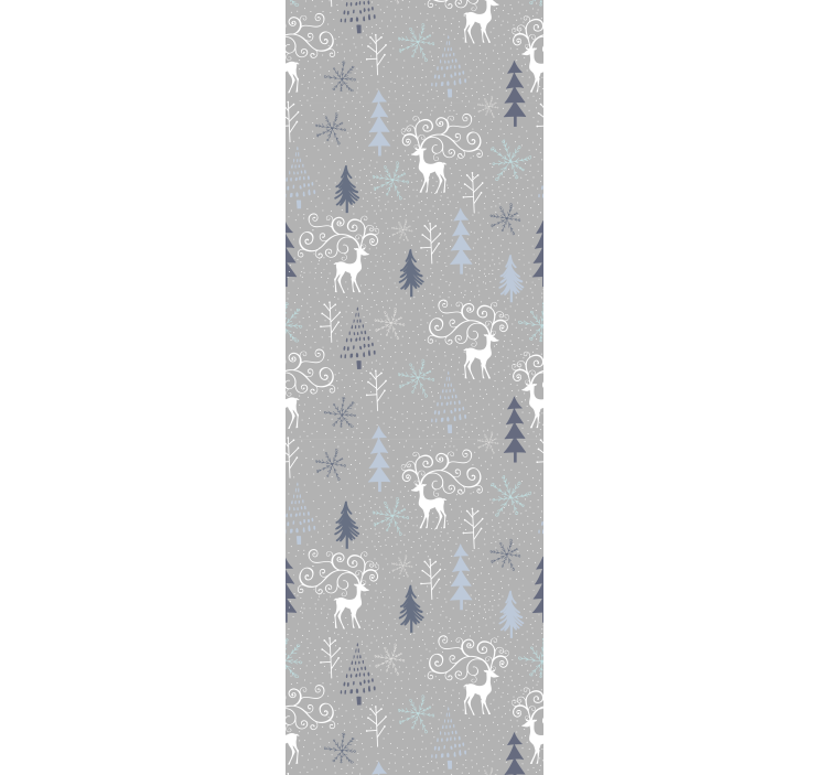 Reindeer Festive Motif christmas wallpaper - TenStickers