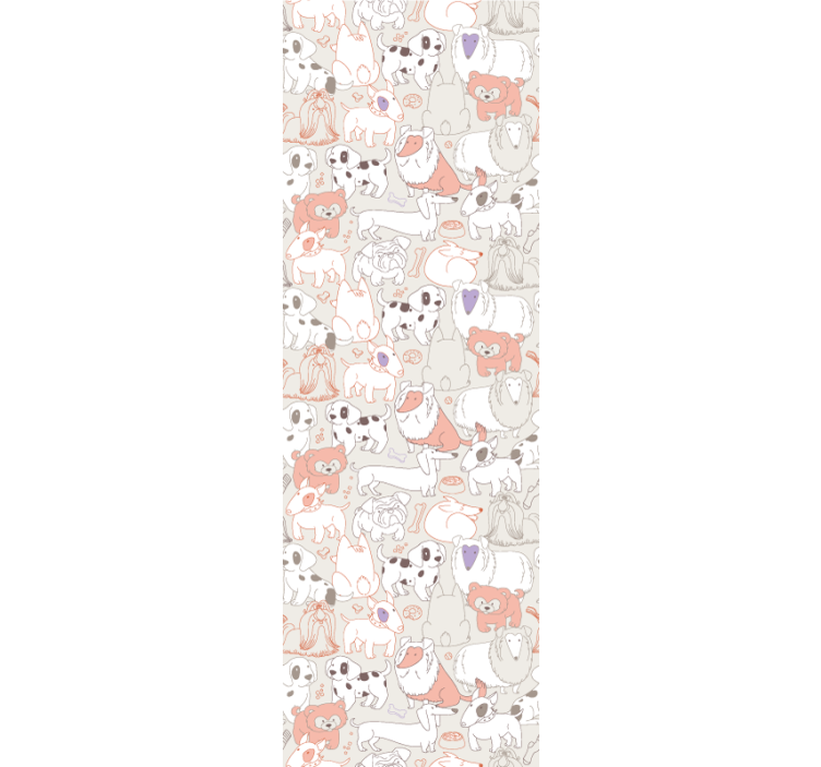 Playful Puppies Mural animal wallpaper - TenStickers