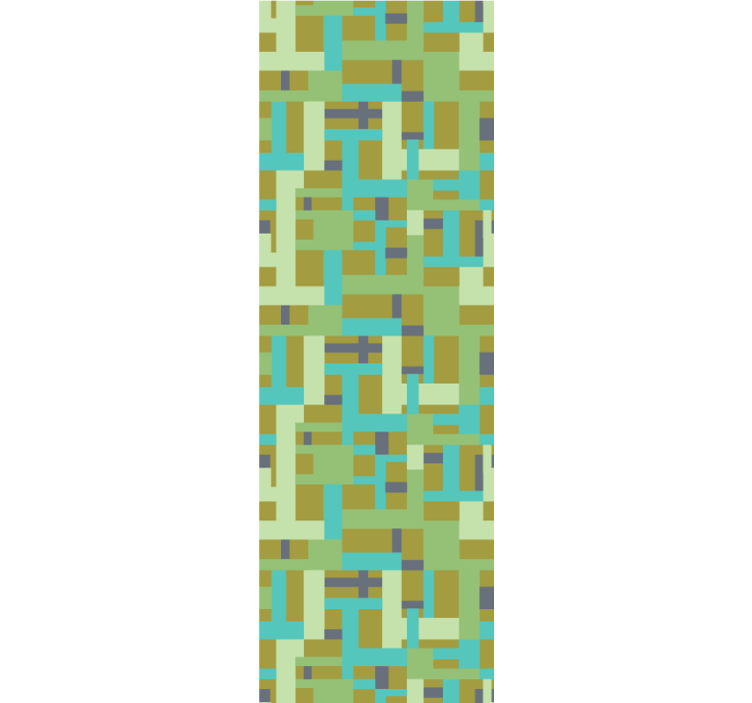 Rectangle pattern green shade Vintage Wallpaper - TenStickers