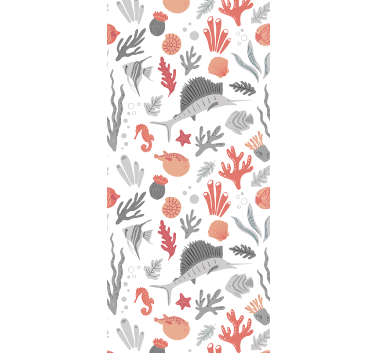 Underwater Motif fish wallpaper - TenStickers