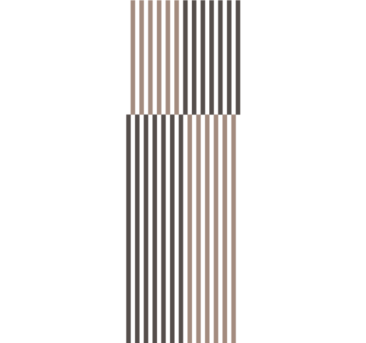 Striped wallpaper stylish beige and brown design - TenStickers