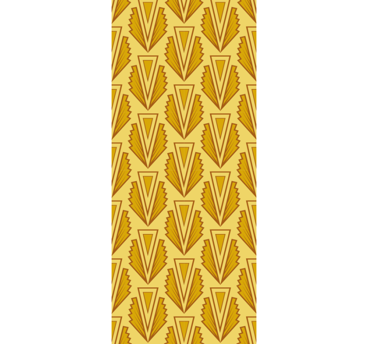 Art deco golden wing shaped pattern  wallpaper - TenStickers