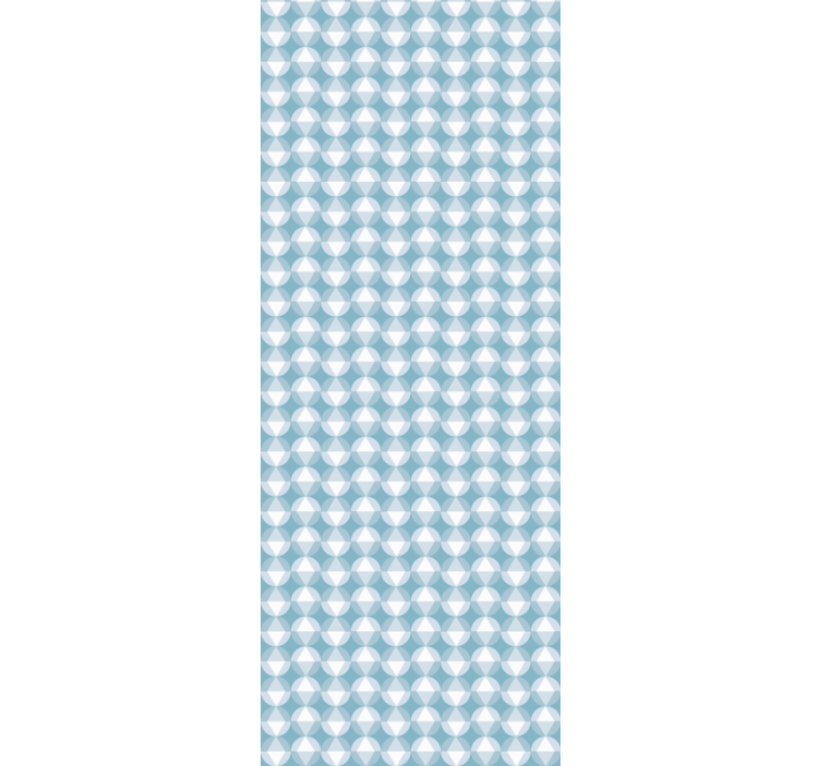 Soft Blue Patterns geometric wallpaper - TenStickers