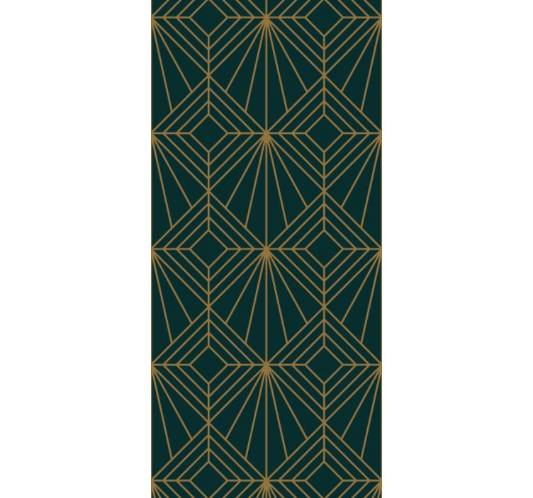Turquoise diamond art decor pattern wallpaper - TenStickers