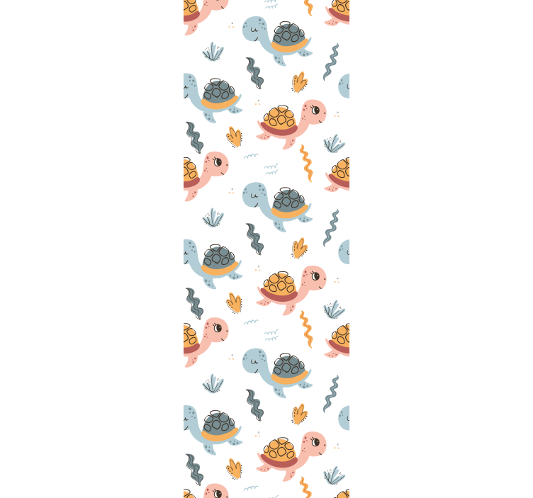 Baby turtles pattern animal wallpaper - TenStickers